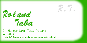 roland taba business card